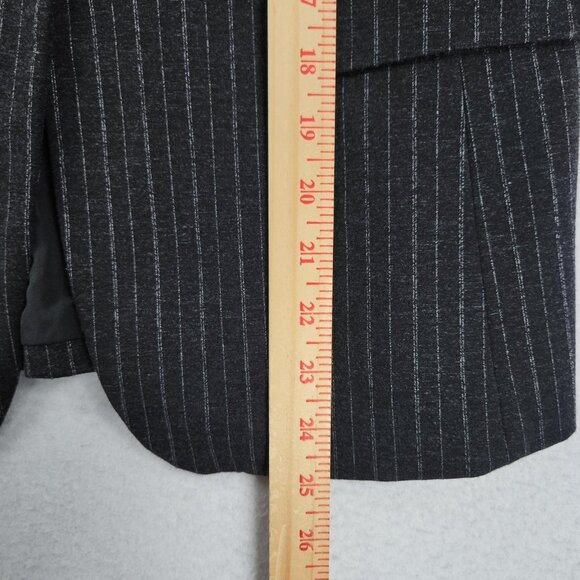Banana Republic Jacket Womens 4P Gray Pinstripe Single Button Blazer Career - Picture 6 of 11
